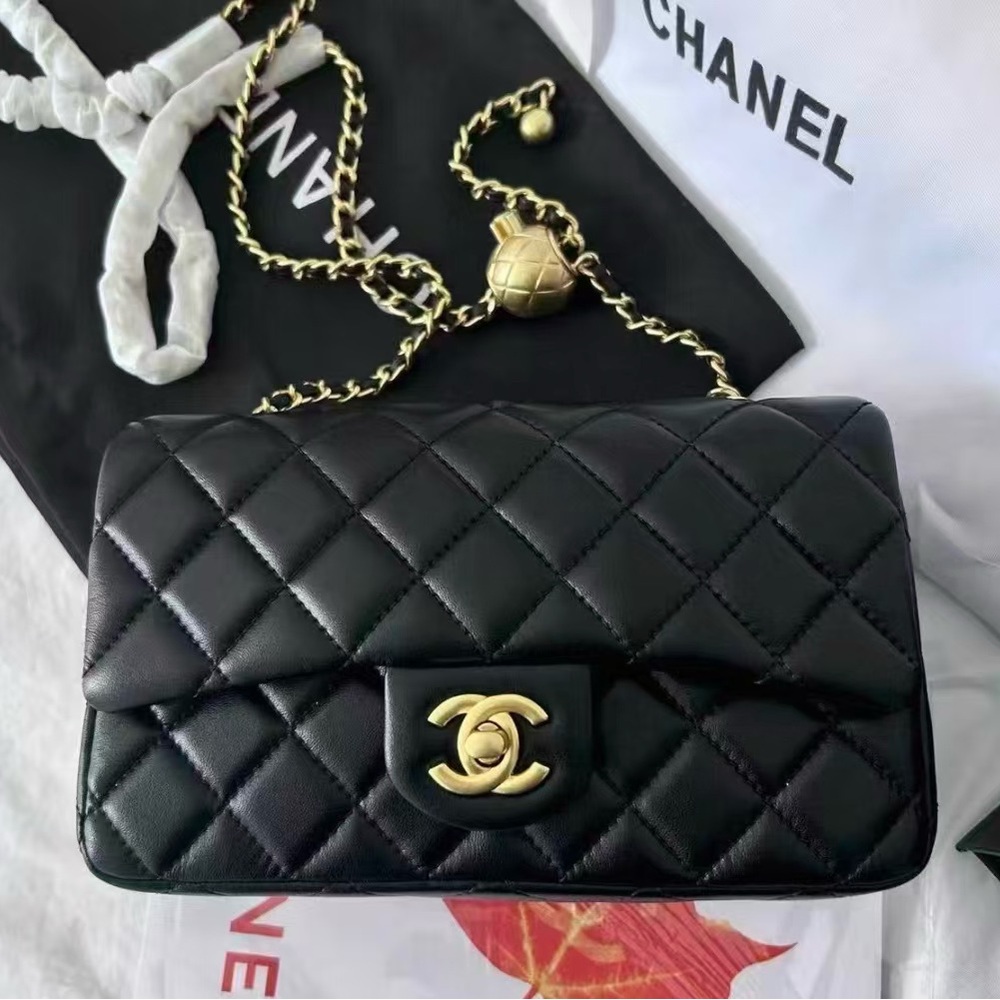 Chanel Little Golden Ball Square Fat Chain Bag
